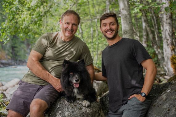 Bryan and Bryden with their dog Niko